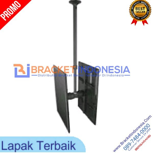 Bracket Plafon TV Hadap Depan Belakang 40 max 43 Inch Best Quality