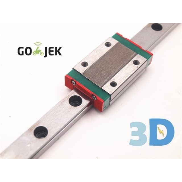 Reprap 3D Printer 400 mm Linear Rail dengan MGN12H Carriage