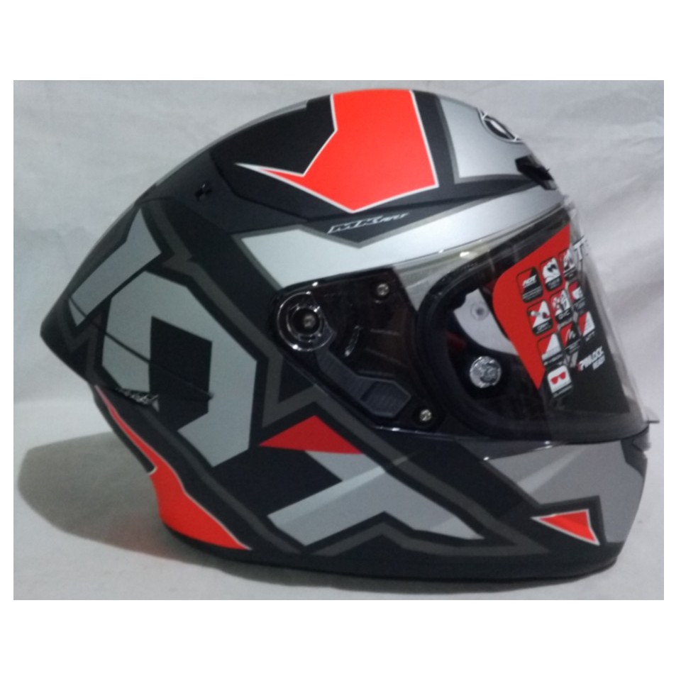 Helm KYT TT Course Electron Matt Grey Red