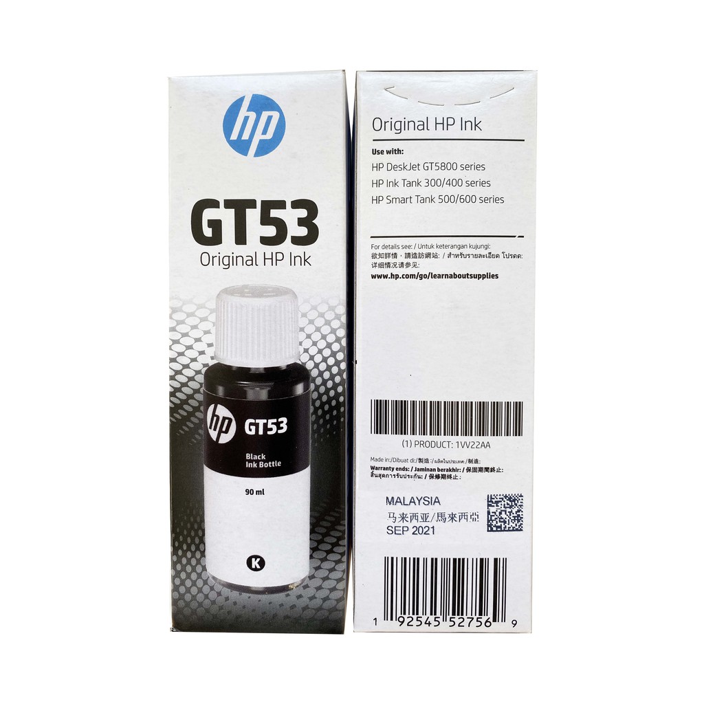 Ink/Tinta HP Original GT 53 Black ∫ GT53 BK M0H57AA New ♖ L0 SS Q1