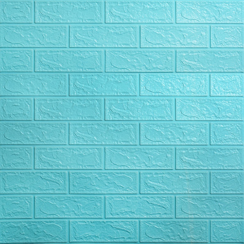 [COD] Wallpaper Dinding 3D 1Paket 10pcs 70cm x 77cm  Foam Timbul  Dekorasi Dinding Putih Bata CLASSIC wallpaper foam-TOSCA (70cm*77cm)