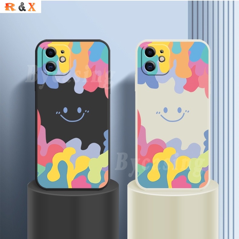 Casing OPPO A15 A16 Reno 6Z A53 2020 A54 A94 A31 A37 A59 F1S Reno5 Reno2F Reno5F 4F A12 A92 A52 A3s F9 F7 Motif Smiley