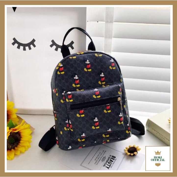 [COD] Tas Ransel Mini MICKEY MOUSE Tas Kecil Wanita Ada Slot Tablet Korean Style Bagpack Murah HokiOfficial