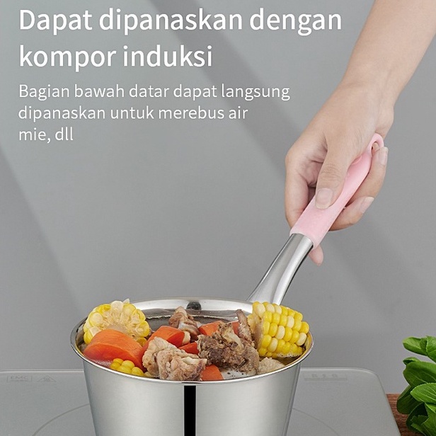 CEO Centong Gayung Air Panas Soup Dan Kuah Stainless Steel Sendok Sup Warna Random 16 cm Dan 18 cm