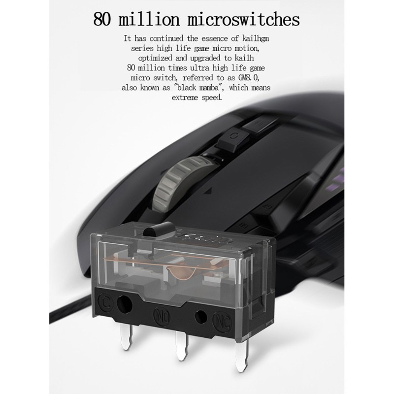 Vivi 4pcs Kailh Gm 8.0 Mouse Micro Button 80 Juta Klik