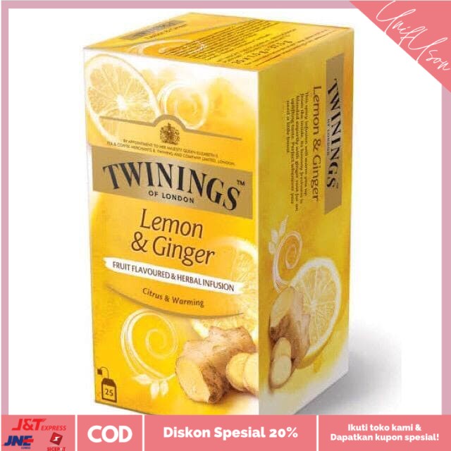 

⭐COD⭐ w2fit Twinings Teh Celup Lemon & Ginger 25x1.5gr