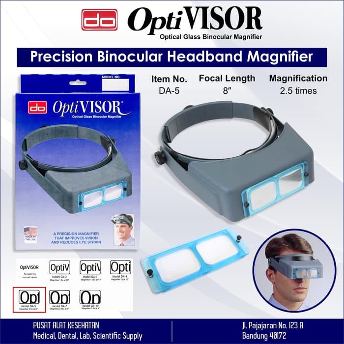 

Donegan Kaca Pembesar Ikat Kepala /OptiVISOR Binocular Magnifier -DA-5