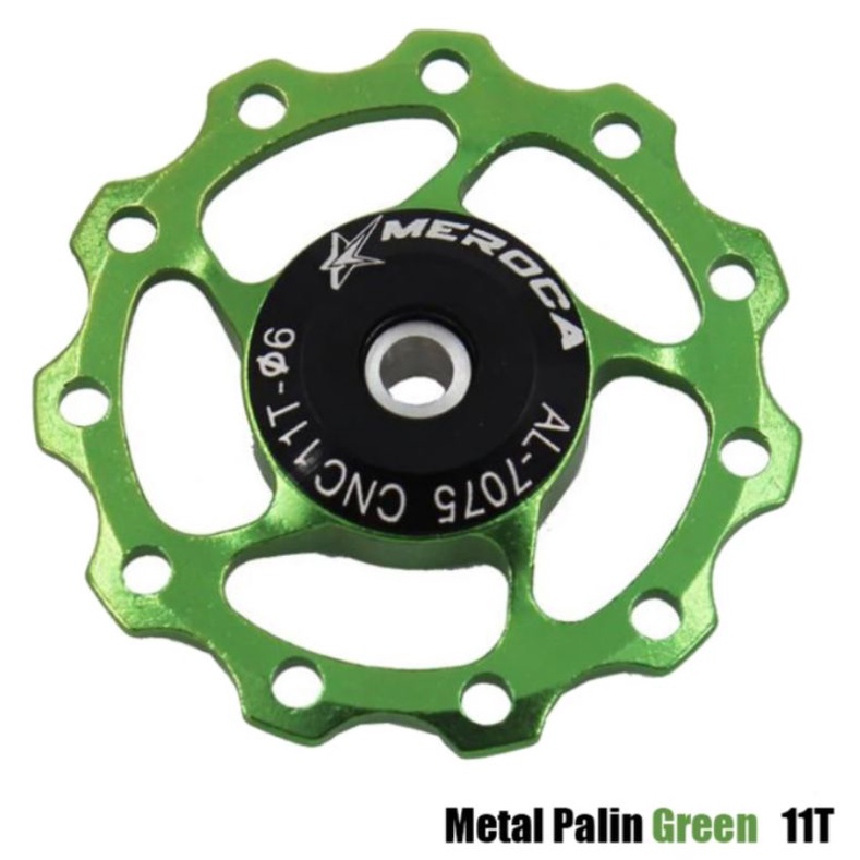 Meroca Pulley RD Bearing 11T Pullay RD Sepeda Hijau