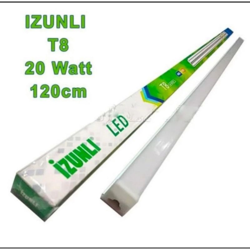 IZUNLI LAMPU TL T8 LED 20W PUTIH 120CM SNI IZL-T820 SET BAGUS