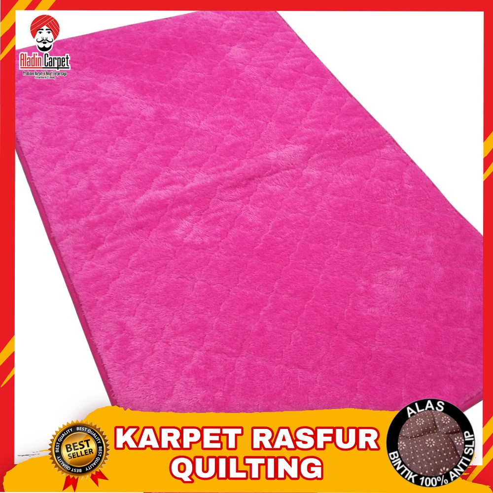 Karpet Lantai Bulu Rasfur Quilting Ukuran 150x100cm Berkualitas