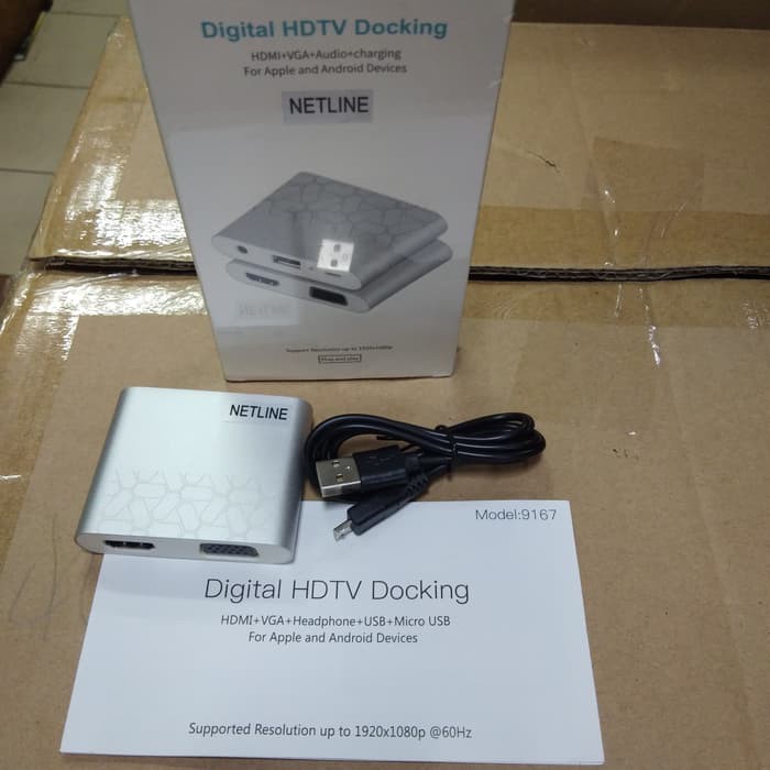 Netline 5in1 Digital HDTV Docking HDMI+VGA Audio Adapter