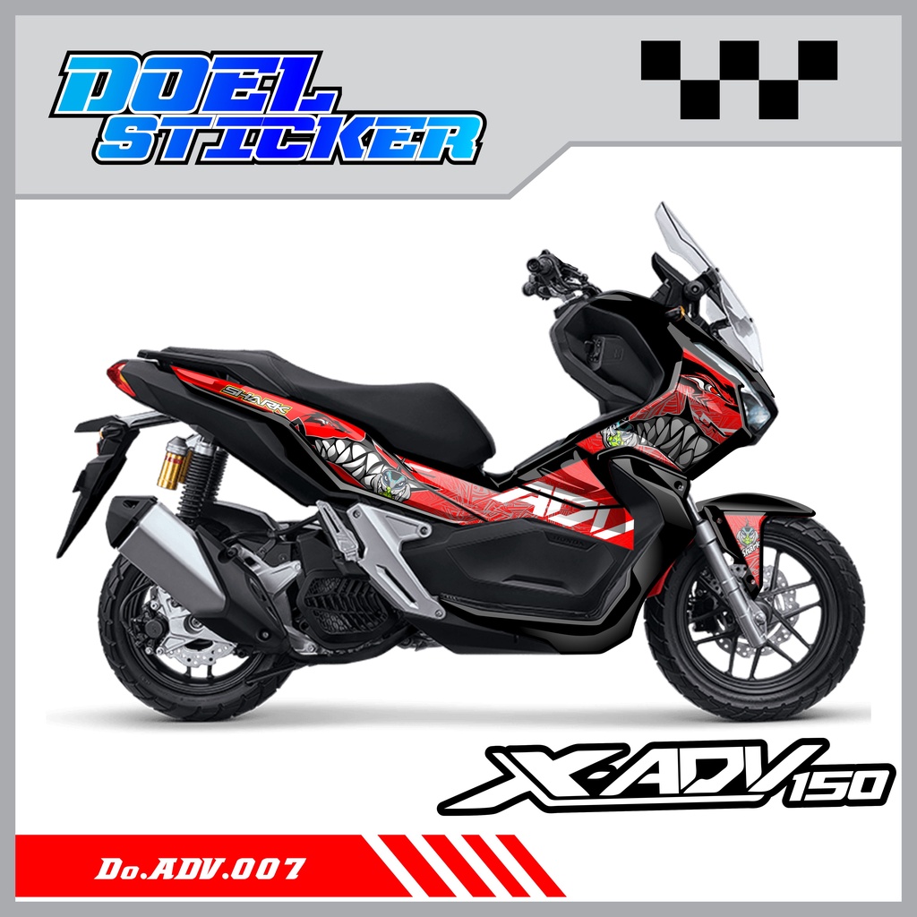 STICKER STRIPING ADV 150 - STICKER STRIPING LIST VARIASI HOLOGRAM , CROME ADV 150 DOEL 007