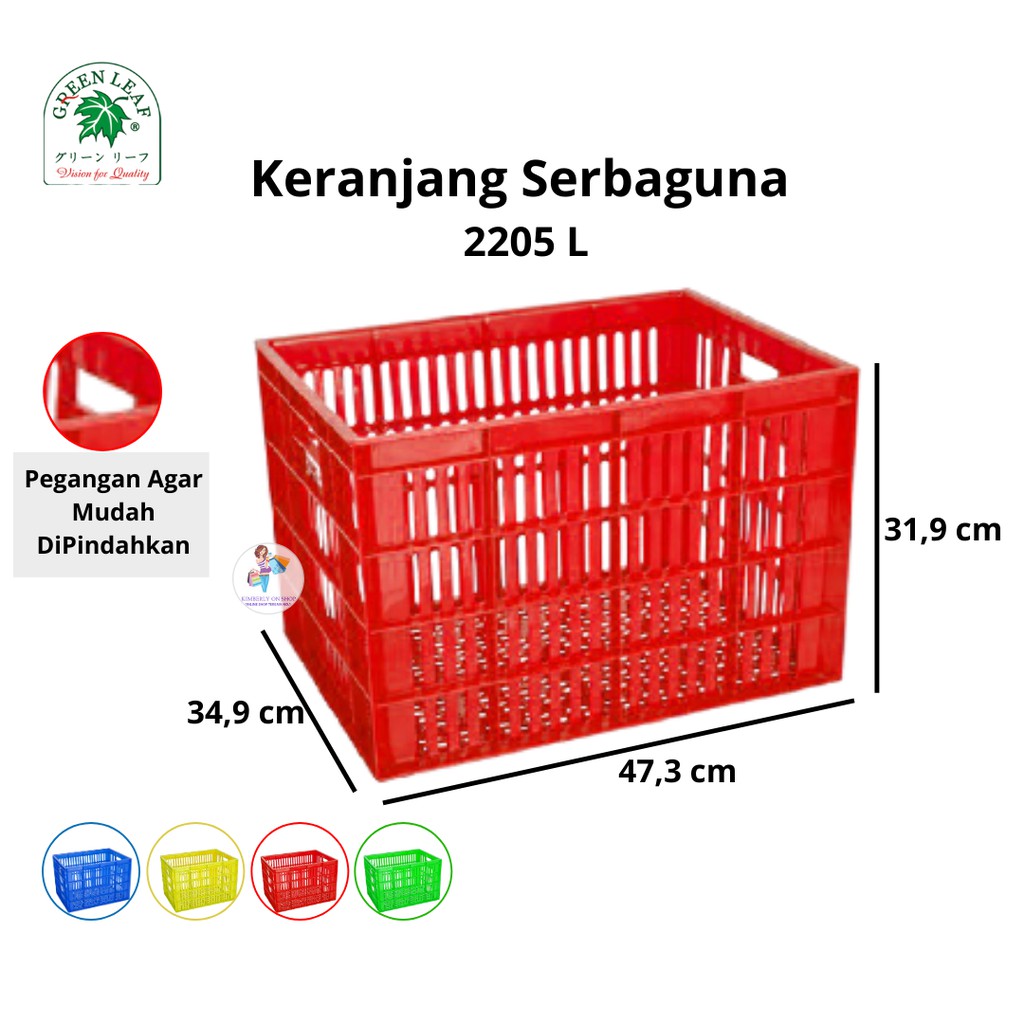 Container Keranjang Industri Serbaguna 2205 L Green Leaf