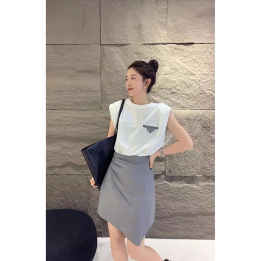 SET6286 PREMIUM TOP KAOS COTTON IMPORT+SKIRT COTTON IMPORT
