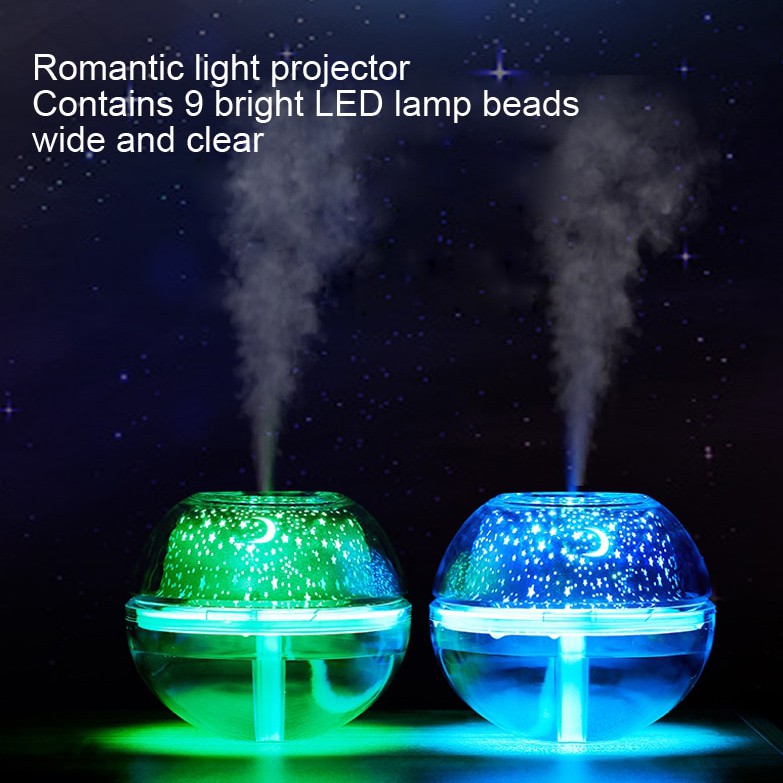 Humidifier Aromatherapy Oil Diffuser LED Night Projection Lamp 500ml