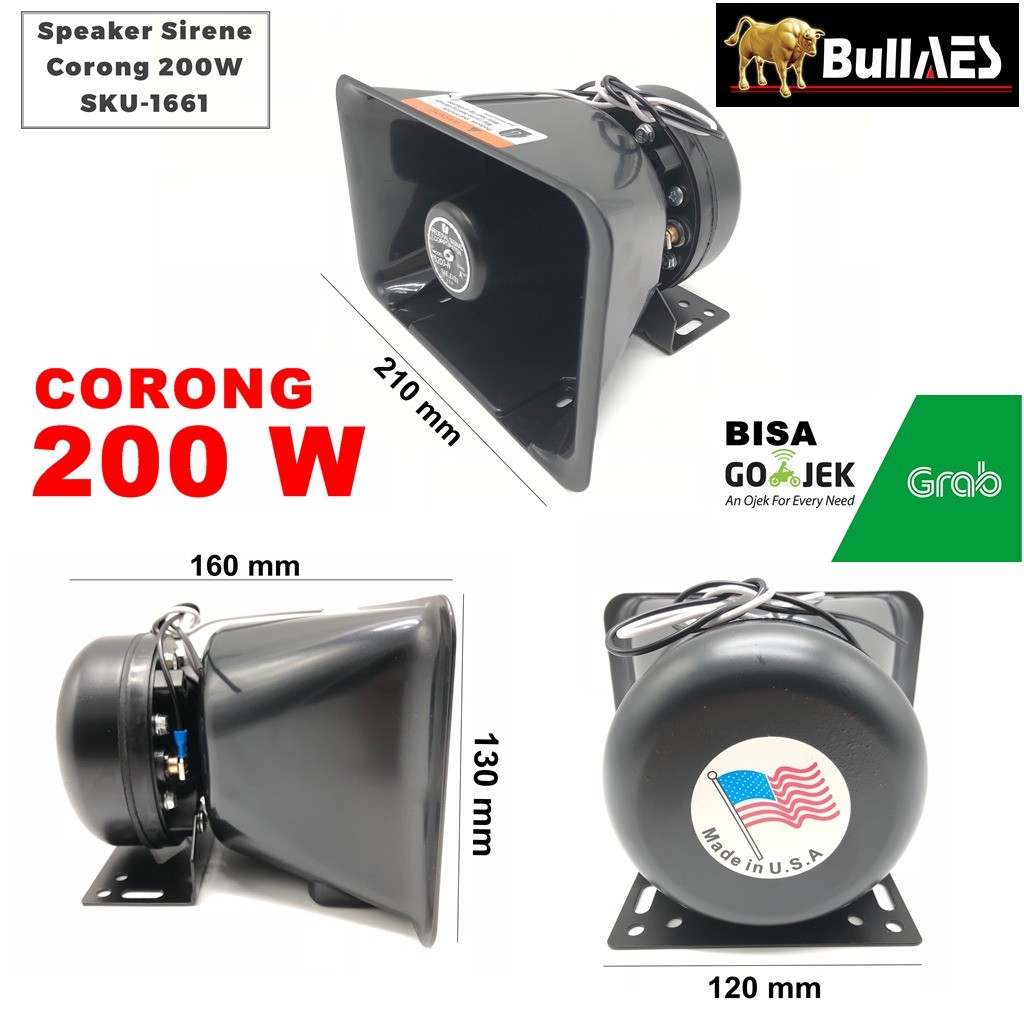 Speaker sirine Corong 200 WATT MAGNET TEBAL GARANSI 1 BULAN