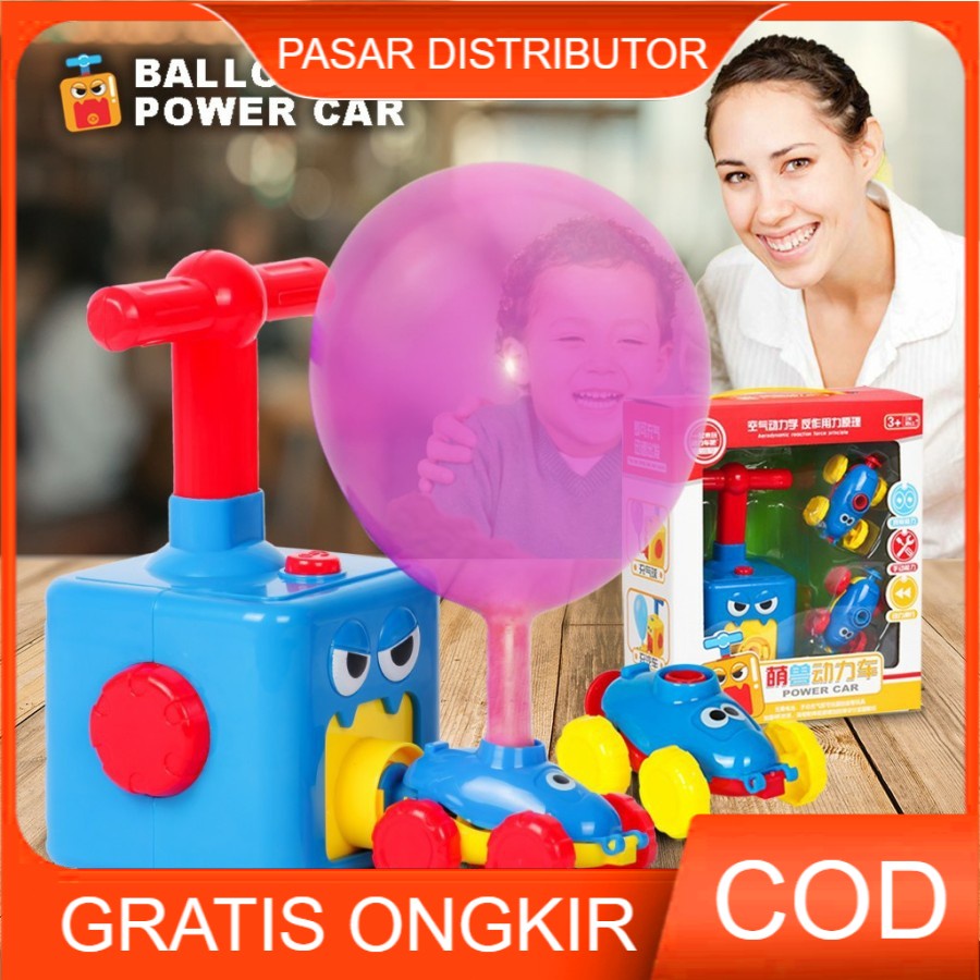 Mainan Mobil Digerakkan Dengan Pompa Balon Balloon Car Mainan Terunik Mainan Anak