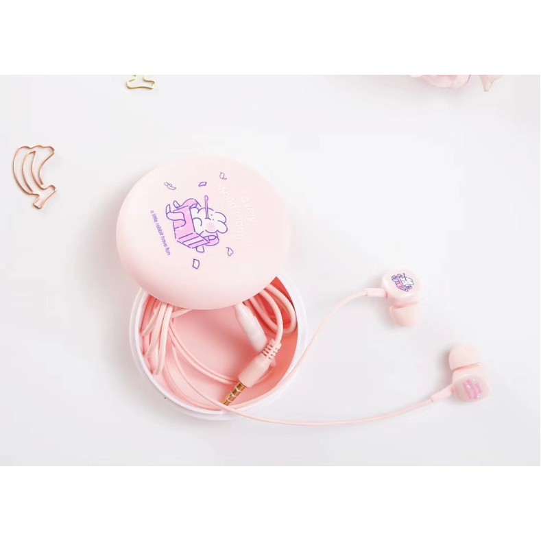 [XY-23] Set Headset Earphone Rabbit LOVELY MONG-MONG / Wadah Earphone Kartun Rabbit MONG-MONG LOVELY