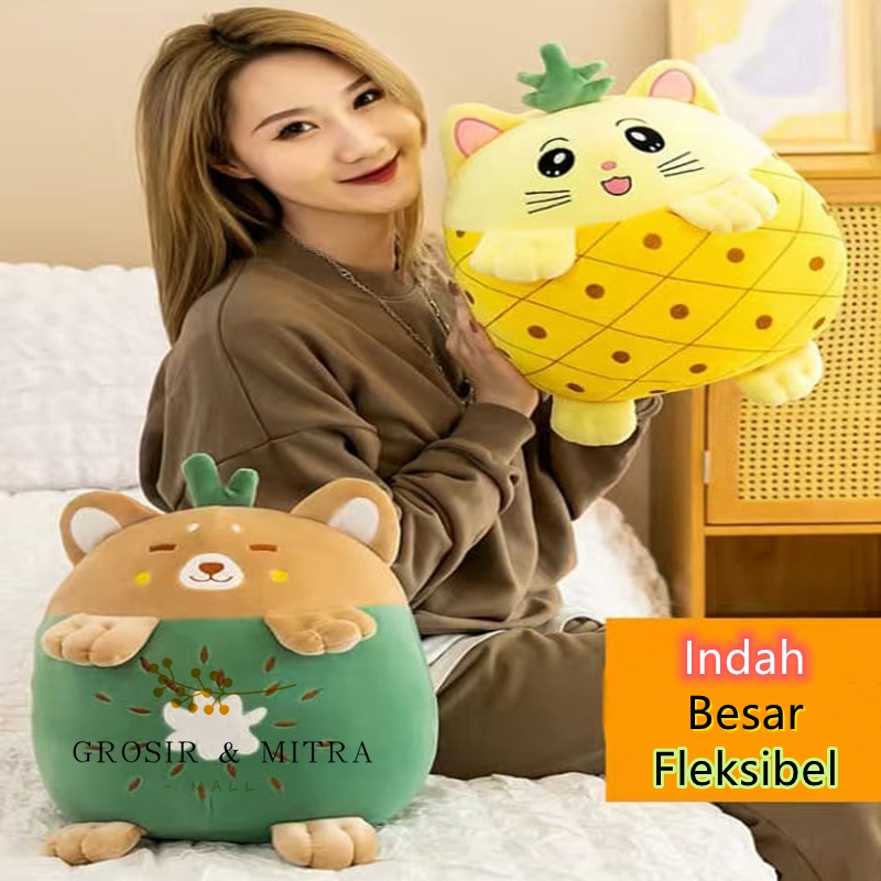 Balmut Bantal Selimut Balmut Buat Bantal Selimut Buah Anak Dewasa Set 2 in 1 Multifungsi Boneka Besar Isi Selimut Lucu Mainan Anak Perlengkapan Kamar Tidur Aestetic Ukuran Selimut -/+90x155cm