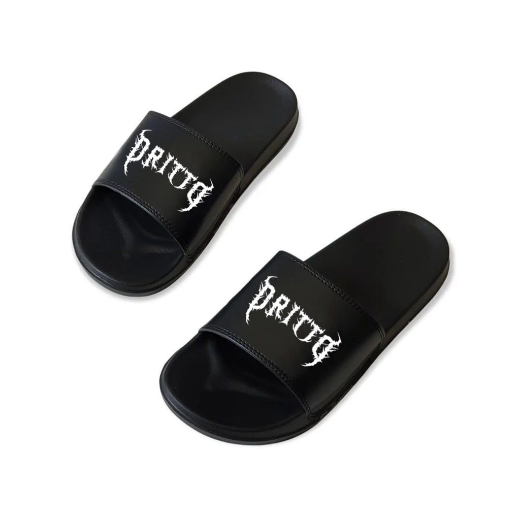 Sandal Slip On Dritto - Sandal Slide Pria (Kenka) - Black