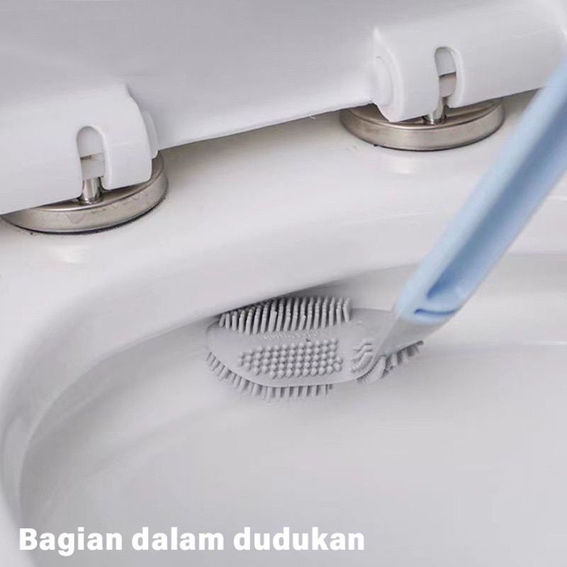 SIKAT WC SILIKON PEMBERSIH KAMAR MANDI TOILET FLEKSIBEL DENGAN BENTUK GAGANG GOLF TOILET BRUSH CLEANER CLOSE STOOL KITCHEN AND BATHROOM/SIKAT SERBAGUNA