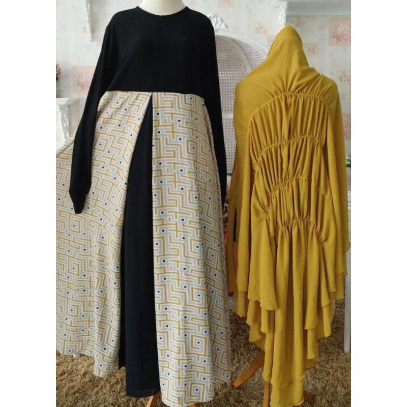 Dress set khimar Ori by Sisesa