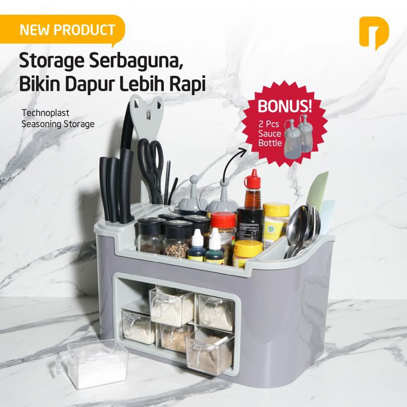 Seasoning storage/ Tempat bumbu unik.bonus botol kecap 2 pcs