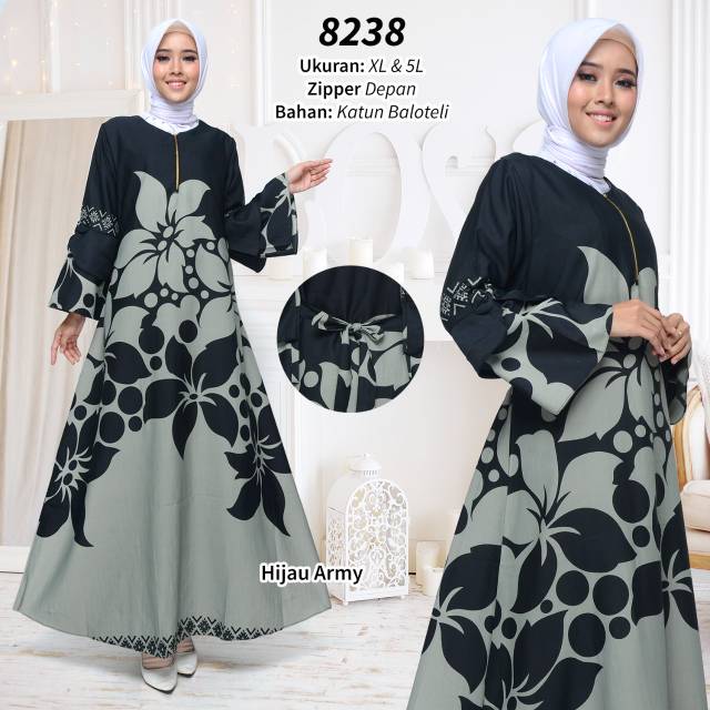 GAMIS BAROTELI BUNGA TENGAH 8238