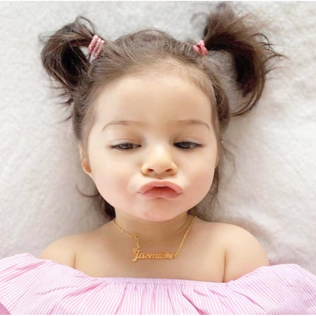 Kalung anak perempuan custom nama titanium anti karat Kalung anak perempuan custom nama titanium anti karat