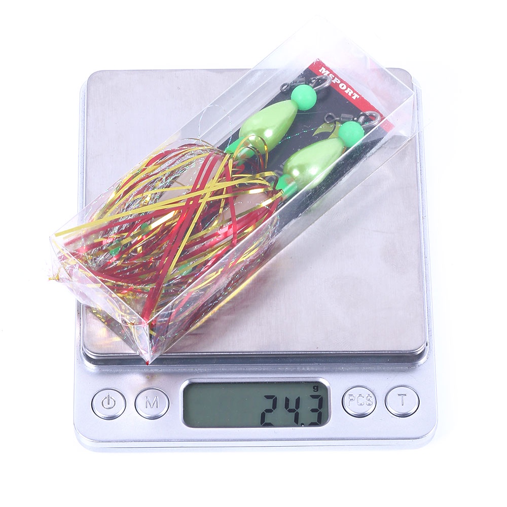 HENGJIA 2PCS/BOX Squid Jigs Artificial Spinner Spoon Luminous Bead 10cm 8.7g Artificial Squid Hooks Pike Carp