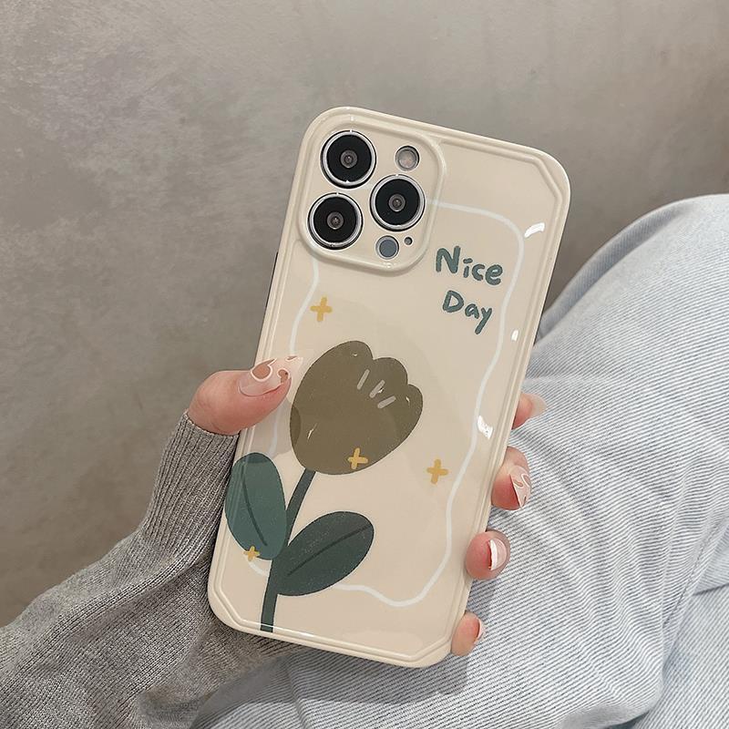 Case Motif Bunga Untuk iPhone 12 13 11 Pro Max X Xs Max Xr 7 8 Plus Yjx1