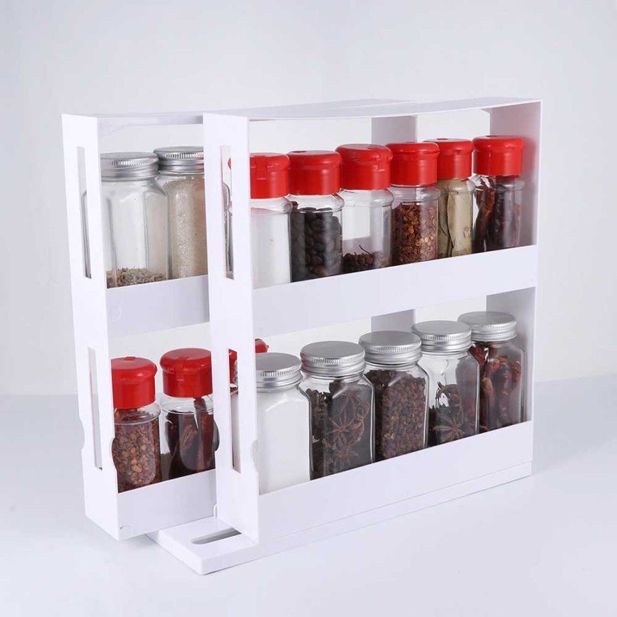 Rak Bumbu Dapur- 2 Susun Spice Bottle Storage Rack - 2 Layer