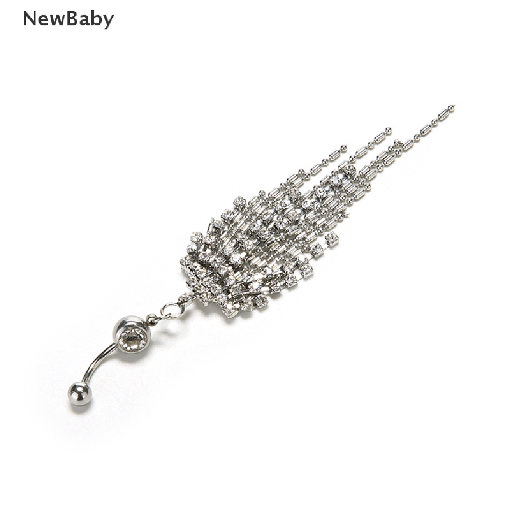 Anting Tindik Perutpusar Model Rumbai Hias Berlian Imitasi Untuk Wanita