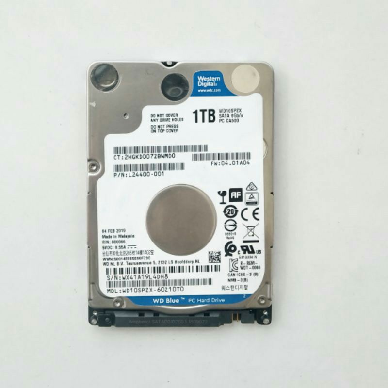 WD Blue Slim 1 TB HDD Hardisk Internal 2.5" Laptop 1TB [PS4/PS 4]