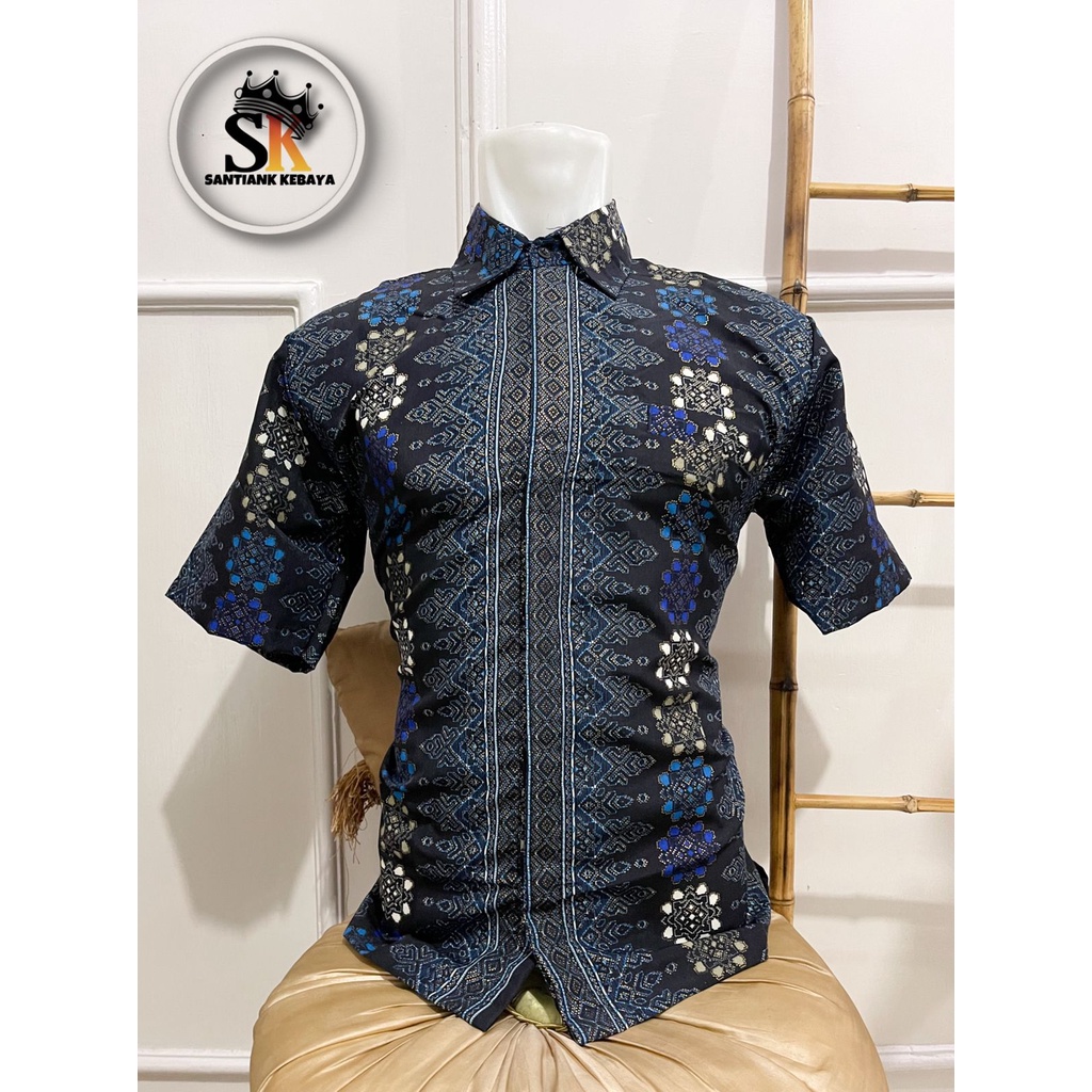 Kemeja Batik Pria Lengan Pendek Batik Kondangan Pria Baju Pesta Pria By Santiank Kebaya