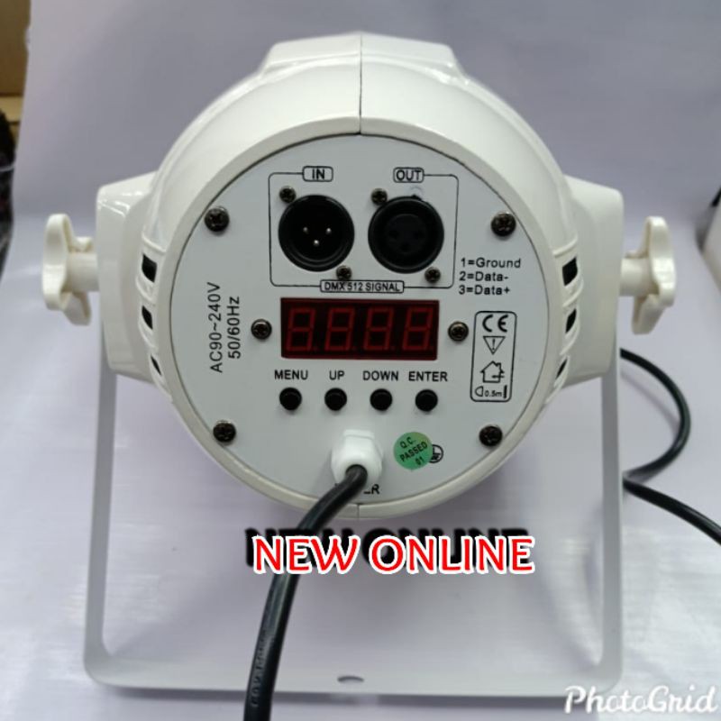 PAKET 2 LAMPU PARLED AMATE 54x3w RGBW PLES MIXER LIGHTING DMX 512