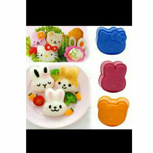 cetakan bento anak- cetakan karakter - cetakan hellokitty