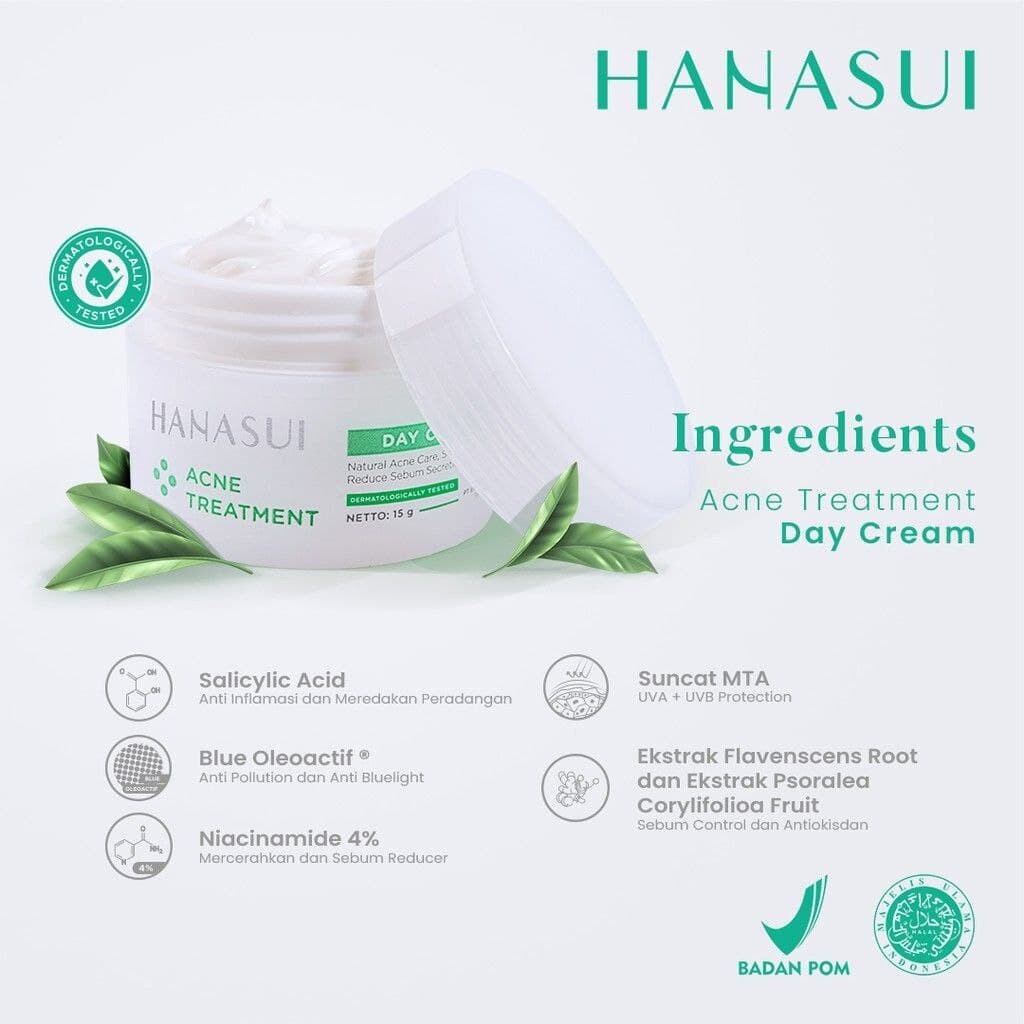 Hanasui Acne Treatment Series | Face Skincare |Day Cream - Night Cream -Essence- Cleanser - Spot Gel