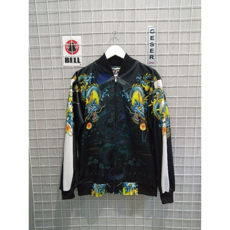 Sukajan Jaket Sukajan Metalik Tebal Warna Cerah Pria Wanita L XL