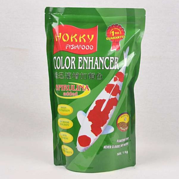 hokky hoki spirulina Small S 1kg Color Enhancer Makanan Pakan pelet Ikan Koi 1 kg