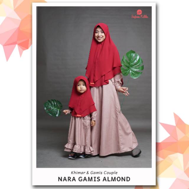 Gamis couple ibu dan anak/nara gamis safeea kiddo