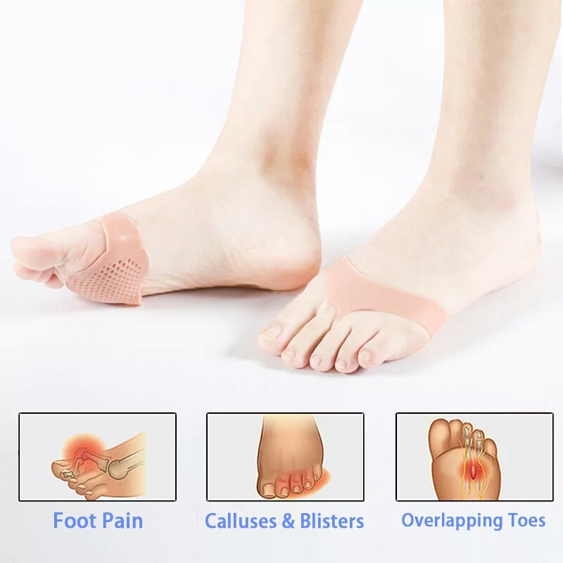 1 Pasang Insole Silicone Jepit Anti Slip / Bantalan Kaki Depan Silikon