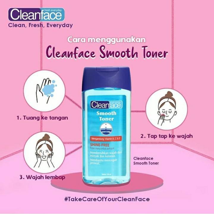 Cleanface Series | Smooth Toner | Liquid Facial Wash | Micellar Water 3in1 For Oily Skin | Micellar Water 3in1 For Normal Skin