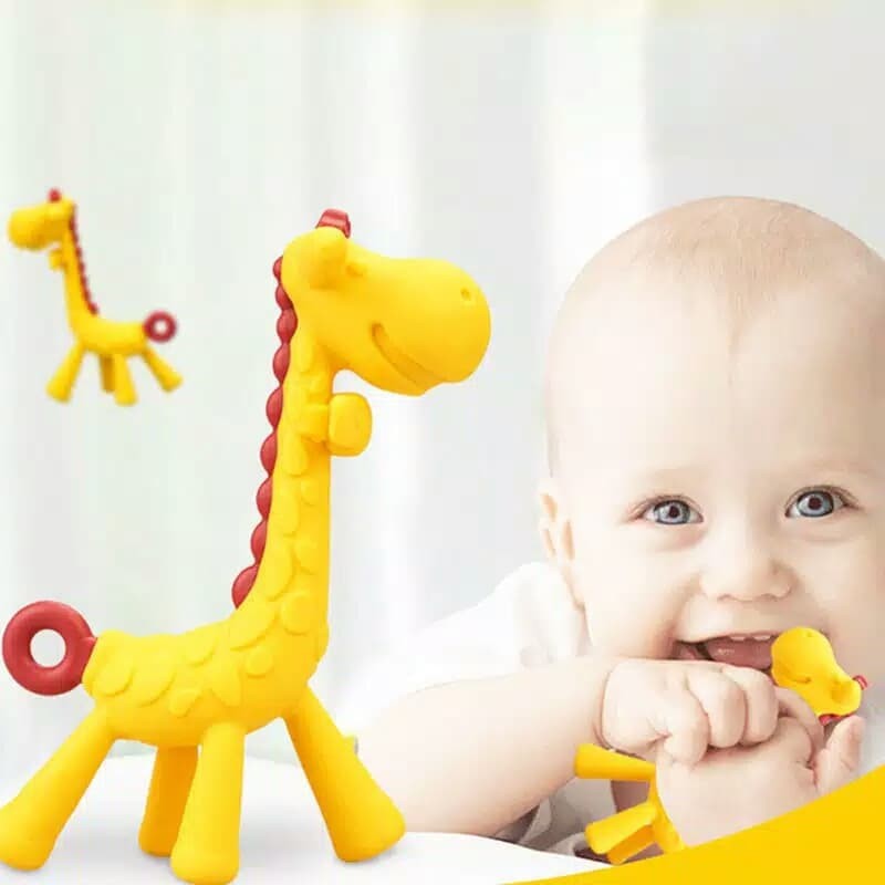 HK Teether Giraffe Mainan Gigitan Bayi Jerapah