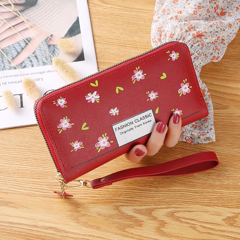 EV D 207 dompet panjang wanita style bunga import real pict