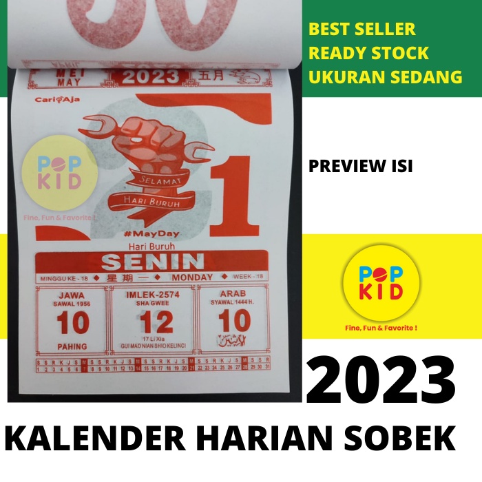 PROMO KALENDER HARIAN SOBEK UKURAN SEDANG TERMURAH