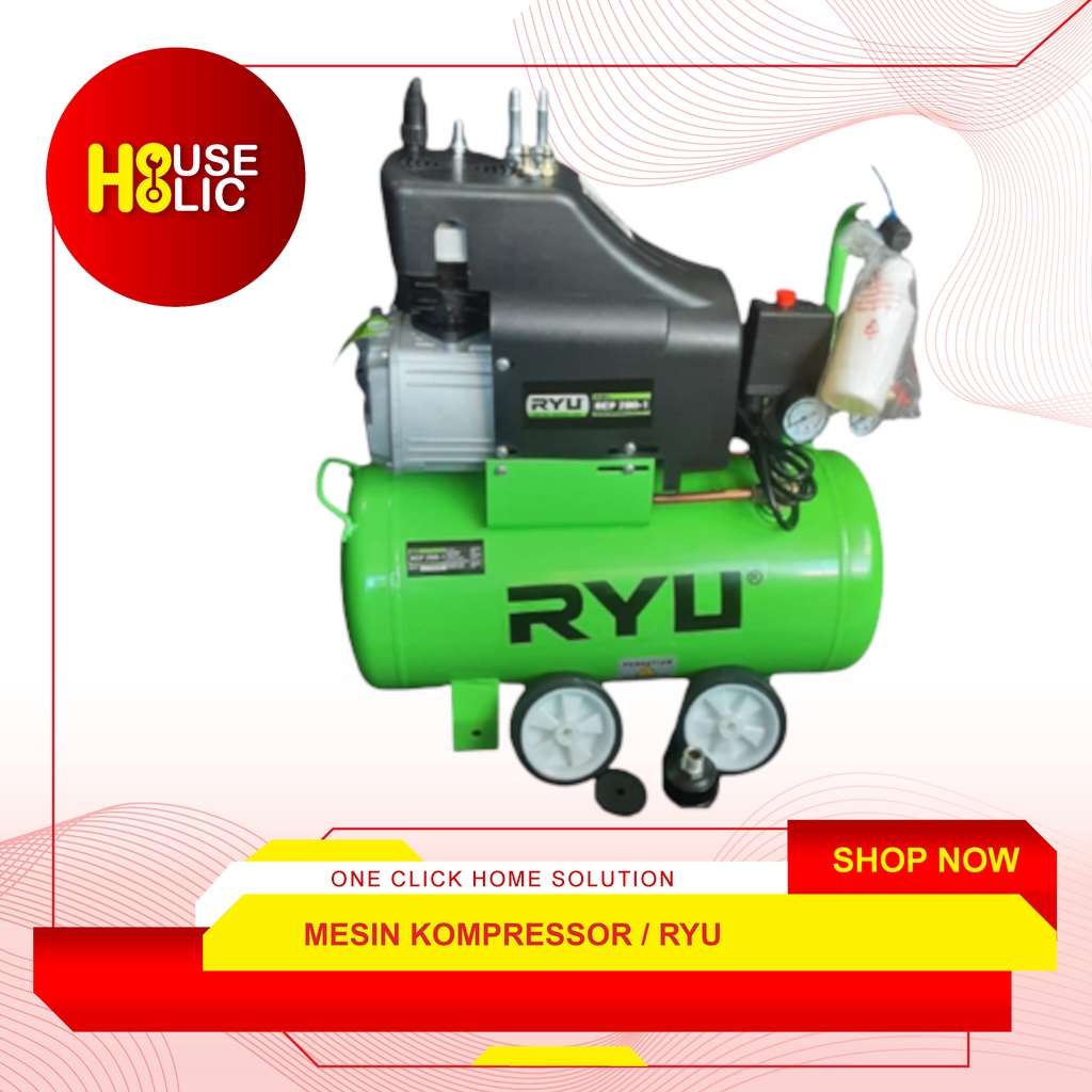 RYU Mesin Kompressor Angin 35 Liter 2 HP / Air Compressor RCP 200-1