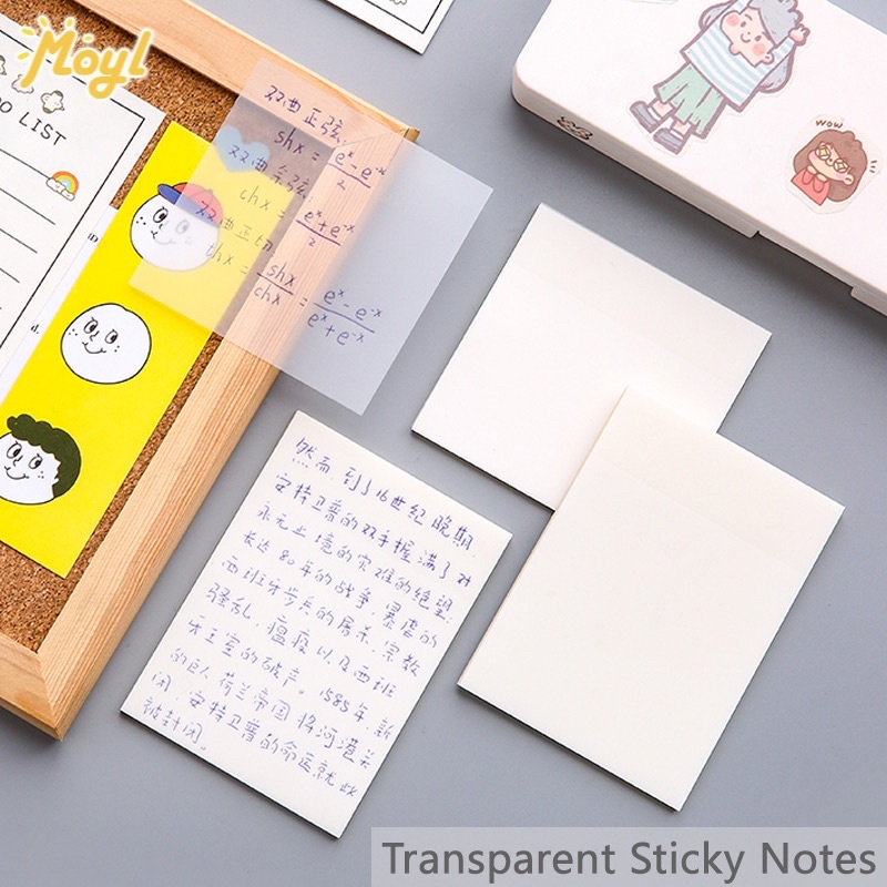 

[BISA COD] sticky note transparan plastik / memo plastik transparent / tahan air untuk kantor sekolah (baca deskripsi)