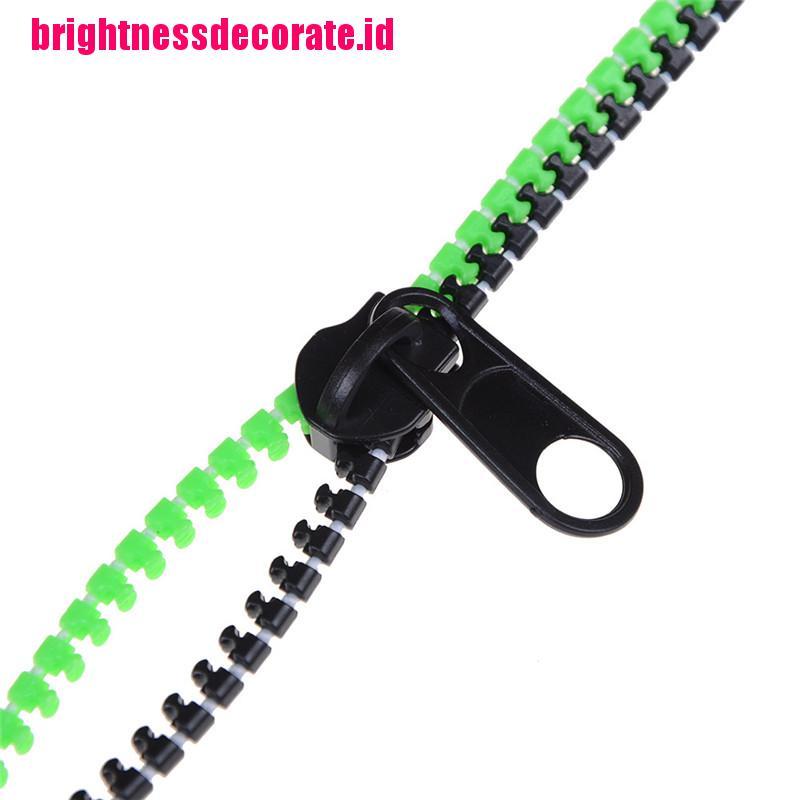 Brightid 10pcs / set Mainan Gelang Tangan Bentuk Resleting Untuk Penghilang Stress / Melatih Fokus