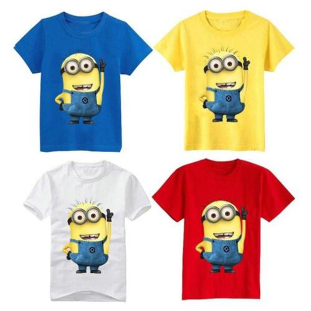 Kaos T Shirt Lengan Pendek Gambar Minion Despicable Me Lucu Untuk